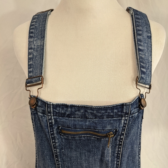 Refuge EUC bib overalls distressed 6 medium wash - Picture 3 of 16